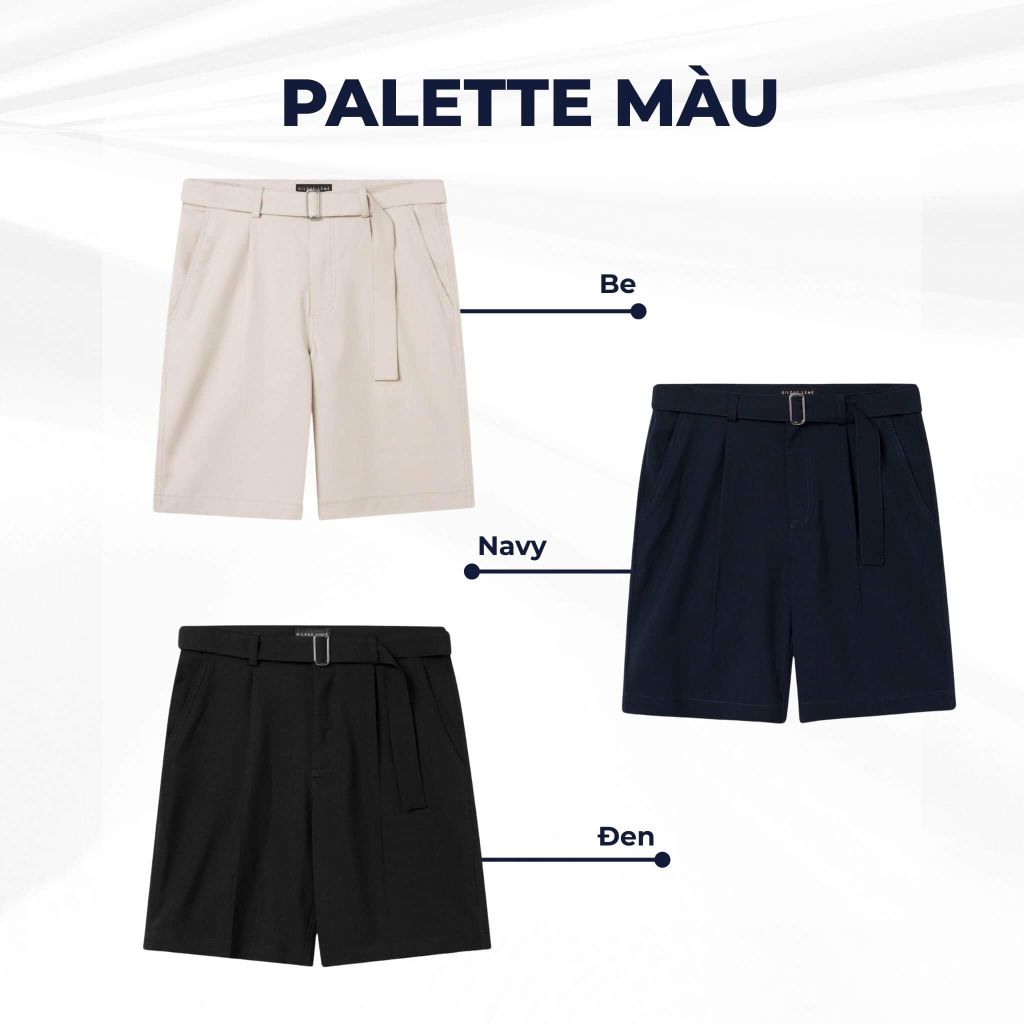 mô tả bảng màu quần short bermuda