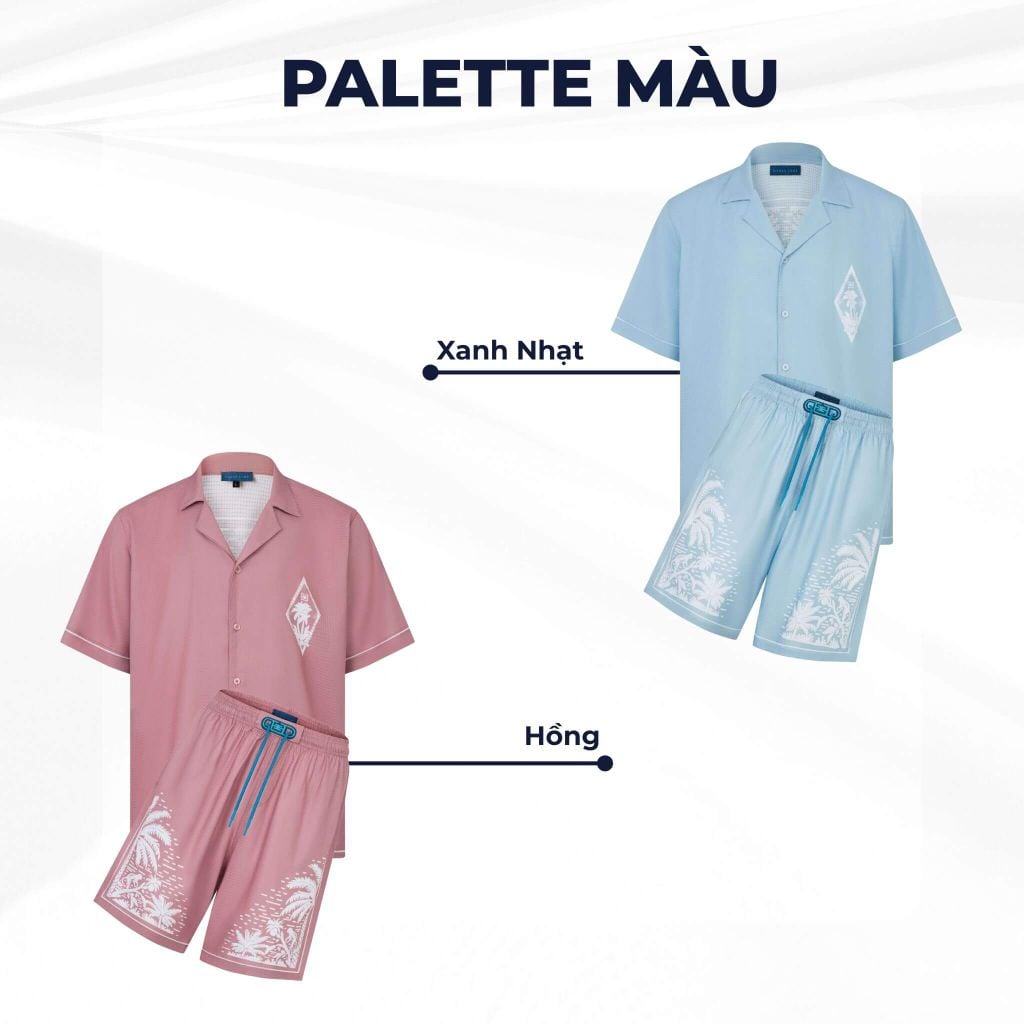 bảng màu set đồ Pink Paradise