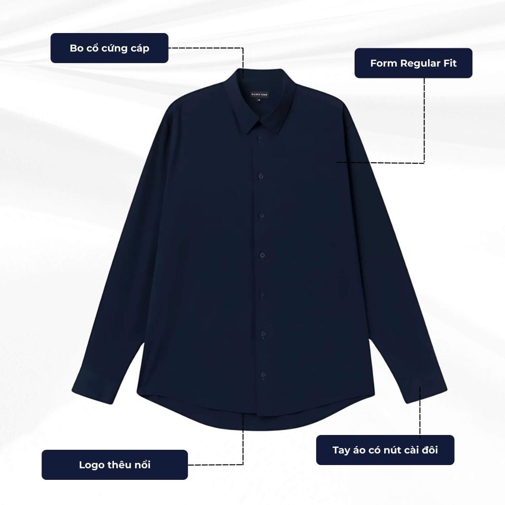 mô tả chi tiết áo sơ mi bamboo riviera