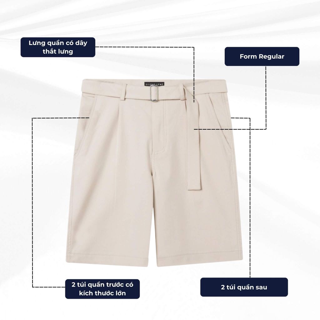 mô tả chi tiết quần short bermuda