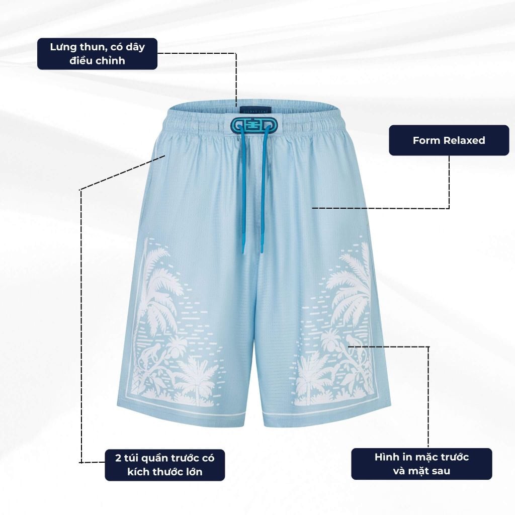 mô tả quần short trong set đồ Pink Paradise