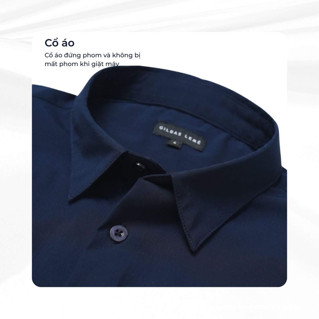 mô tả cổ áo sơ mi bamboo riviera