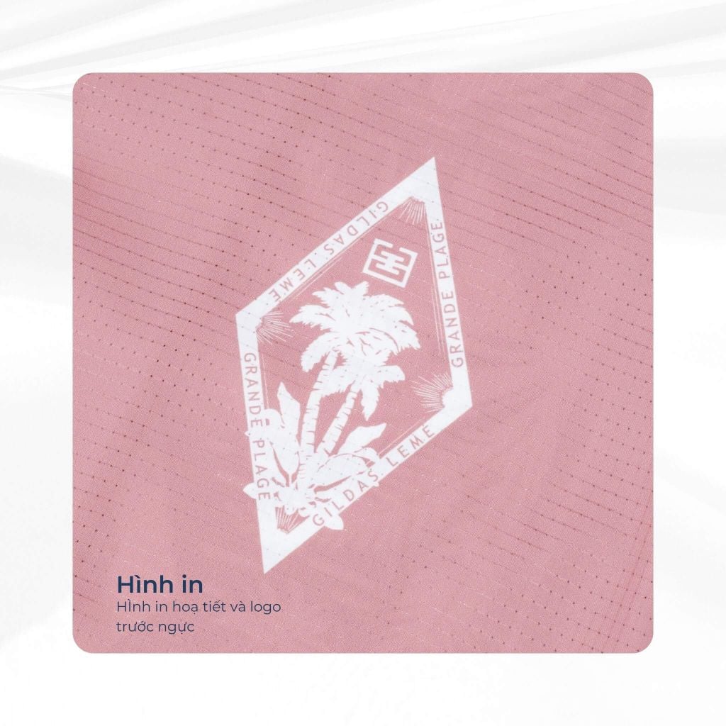 mô tả logo áo trong set đồ Pink Paradise