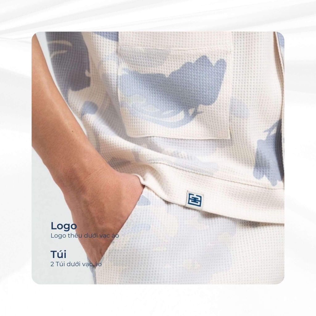 mô tả chi tiết túi áo sơ mi pin parasol