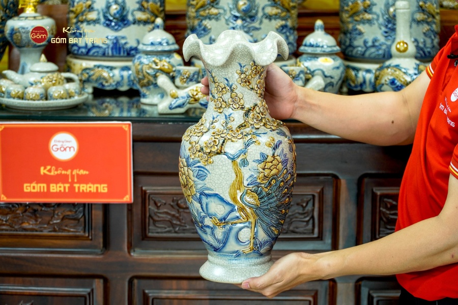 Bộ Đồ Thờ Gia Tiên (Cao Cấp 17 Món) Men Rạn