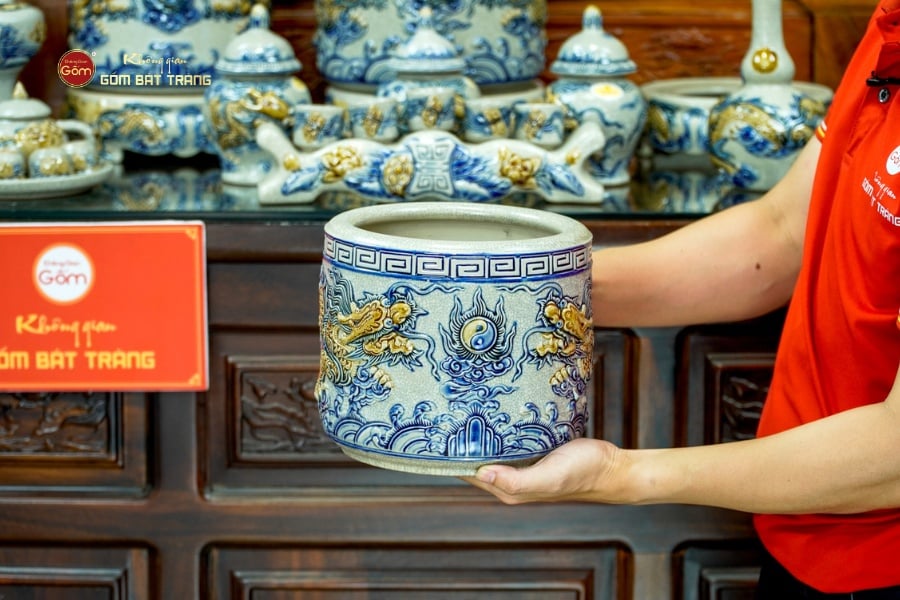 Bộ Đồ Thờ Gia Tiên (Cao Cấp 17 Món) Men Rạn