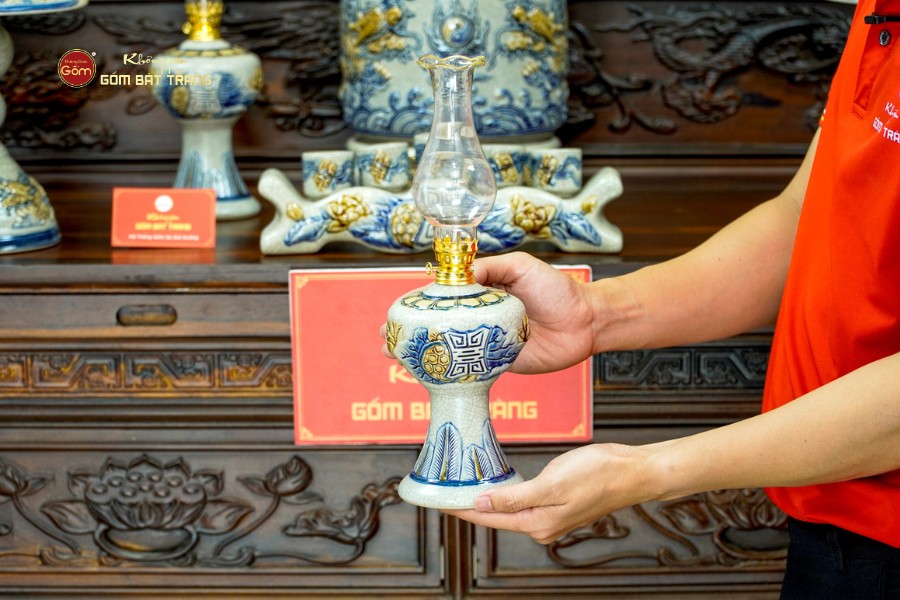 Bộ Đồ Thờ Bác Hồ (Cao Cấp 16 Món) Men Rạn