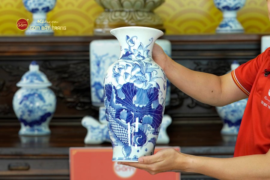 Bộ Đồ Thờ Phật (Cơ Bản 11 Món) Men Lam