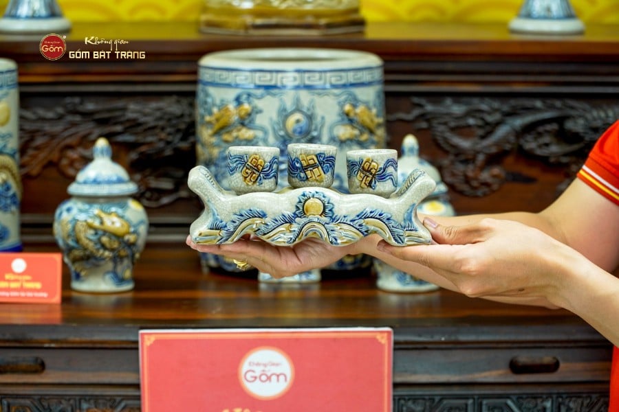 Bộ Đồ Thờ Phật (Cơ Bản 11 Món) Men Rạn