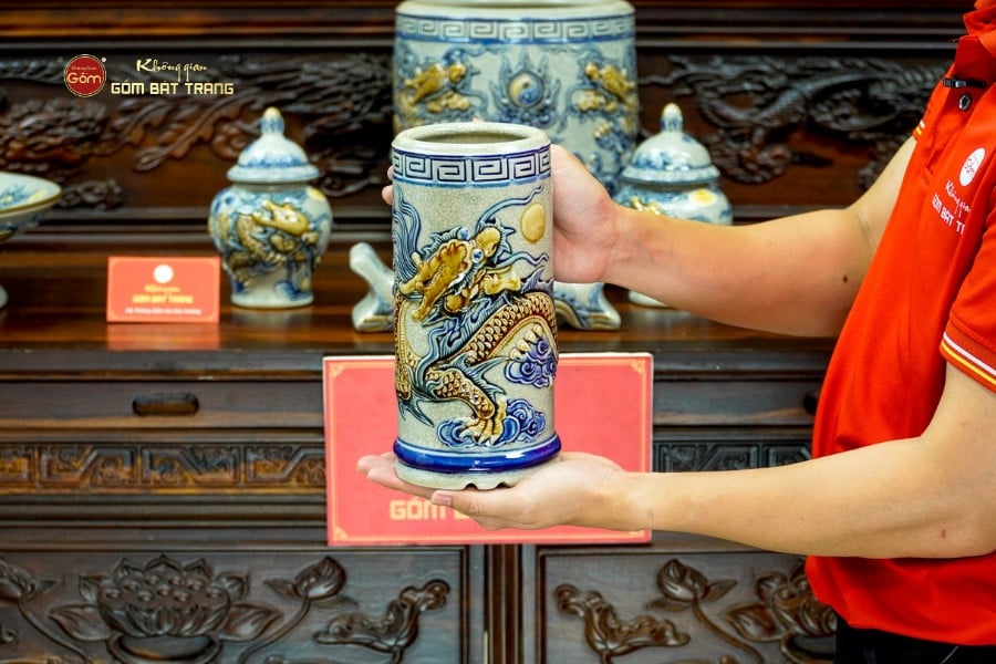 Bộ Đồ Thờ Bác Hồ (Cao Cấp 16 Món) Men Rạn