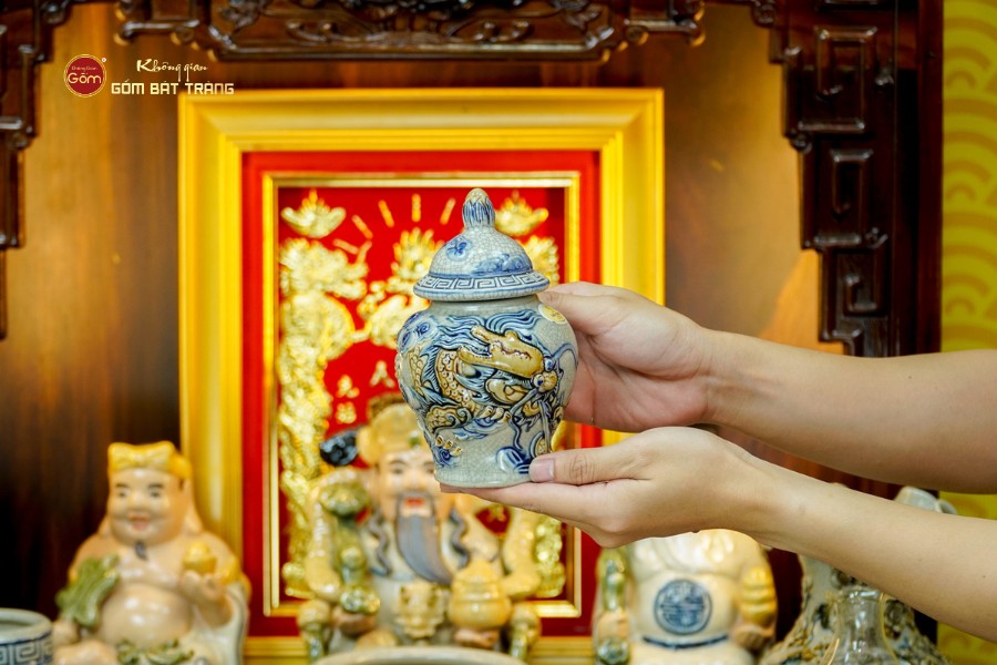 Bộ Đồ Thờ Thần Tài Thổ Địa (Hào Gia 14 Món) Men Rạn