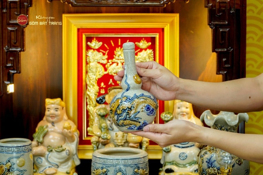 Bộ Đồ Thờ Thần Tài Thổ Địa (Hào Gia 14 Món) Men Rạn