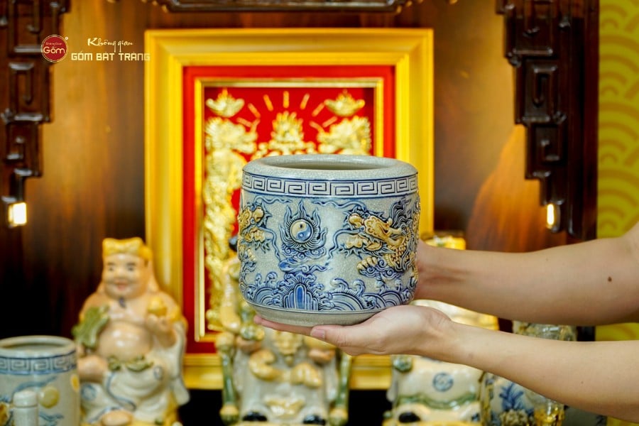 Bộ Đồ Thờ Thần Tài Thổ Địa (Hào Gia 14 Món) Men Rạn