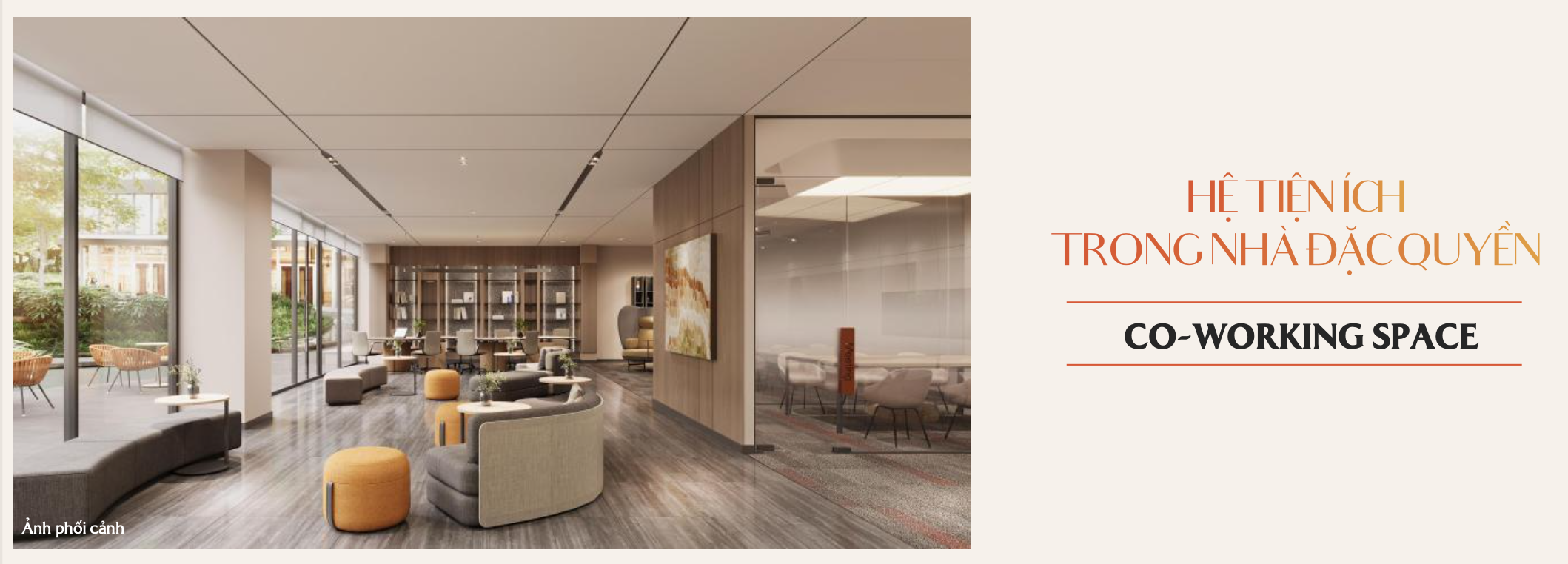 Tiện ích không gian làm việc chung Co-working Space hiện đại, yên tĩnh nội khu Masteri Cosmo Central - Nexus Zone The Global City