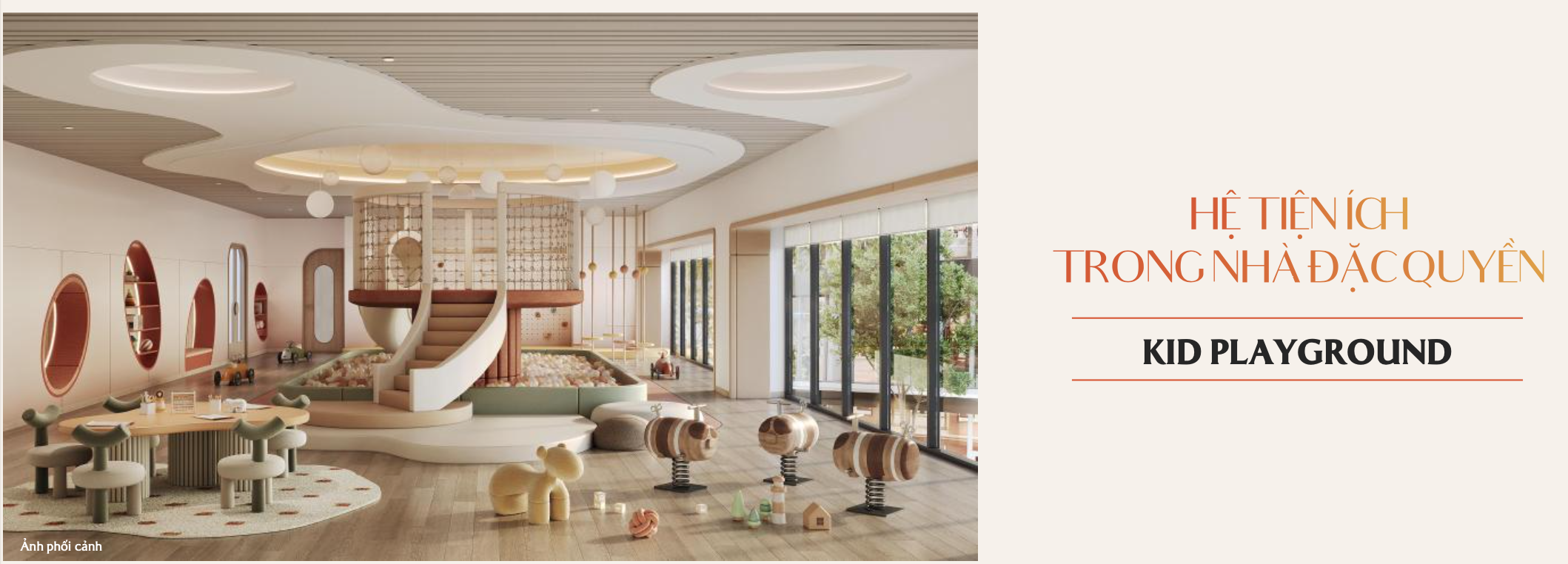 Khu vui chơi trẻ em Kid Playground an toàn, kích thích tư duy sáng tạo tại căn hộ cao cấp Masteri Cosmo Central - Nexus Zone