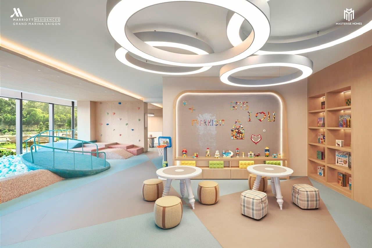 Khu vui chơi trẻ em thiết kế an toàn, sáng tạo bên trong chuỗi tiện ích tòa Lake Grand Marina Saigon.