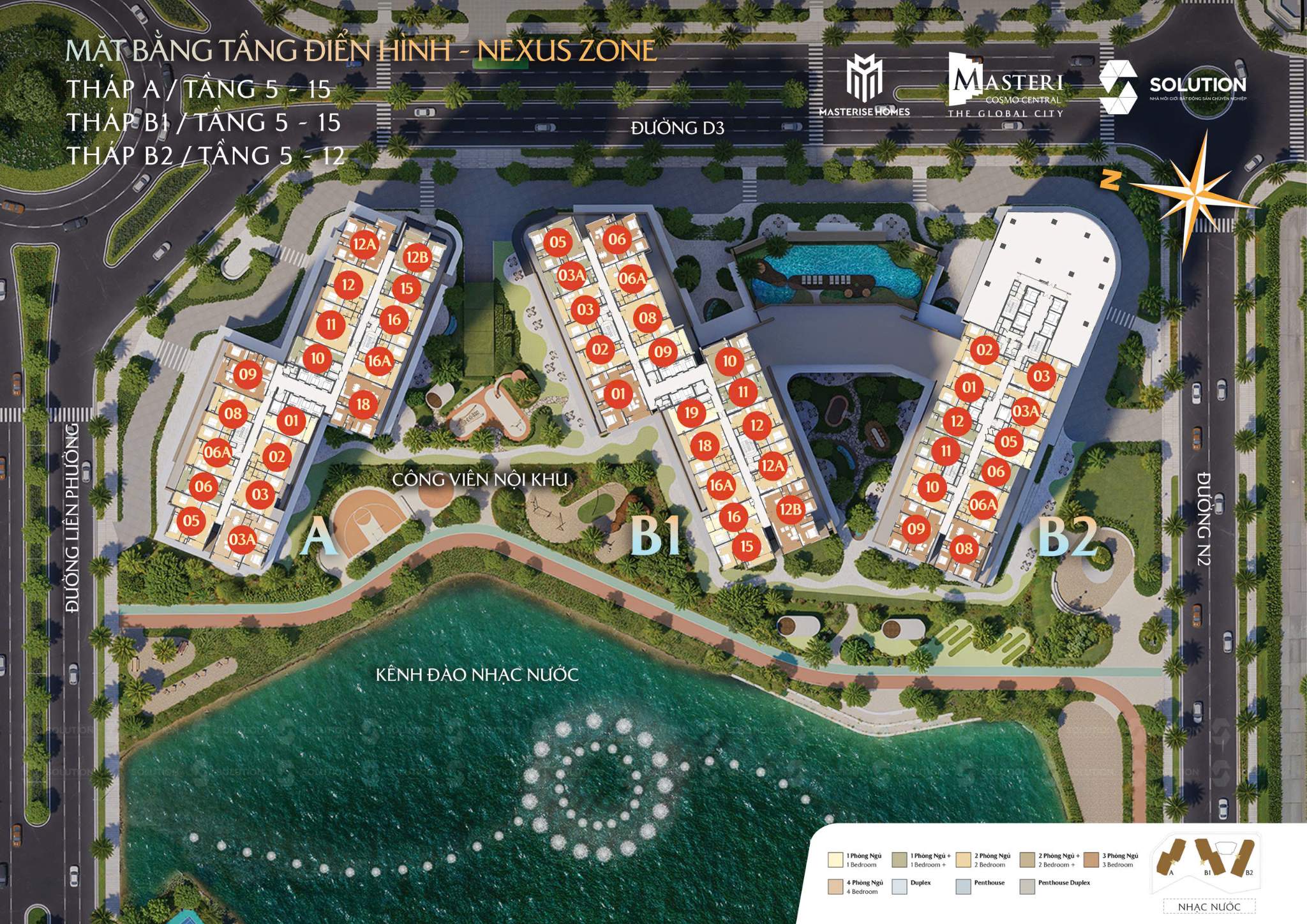 Giỏ hàng căn đẹp Masteri Cosmo Central - Nexus Zone mới nhất