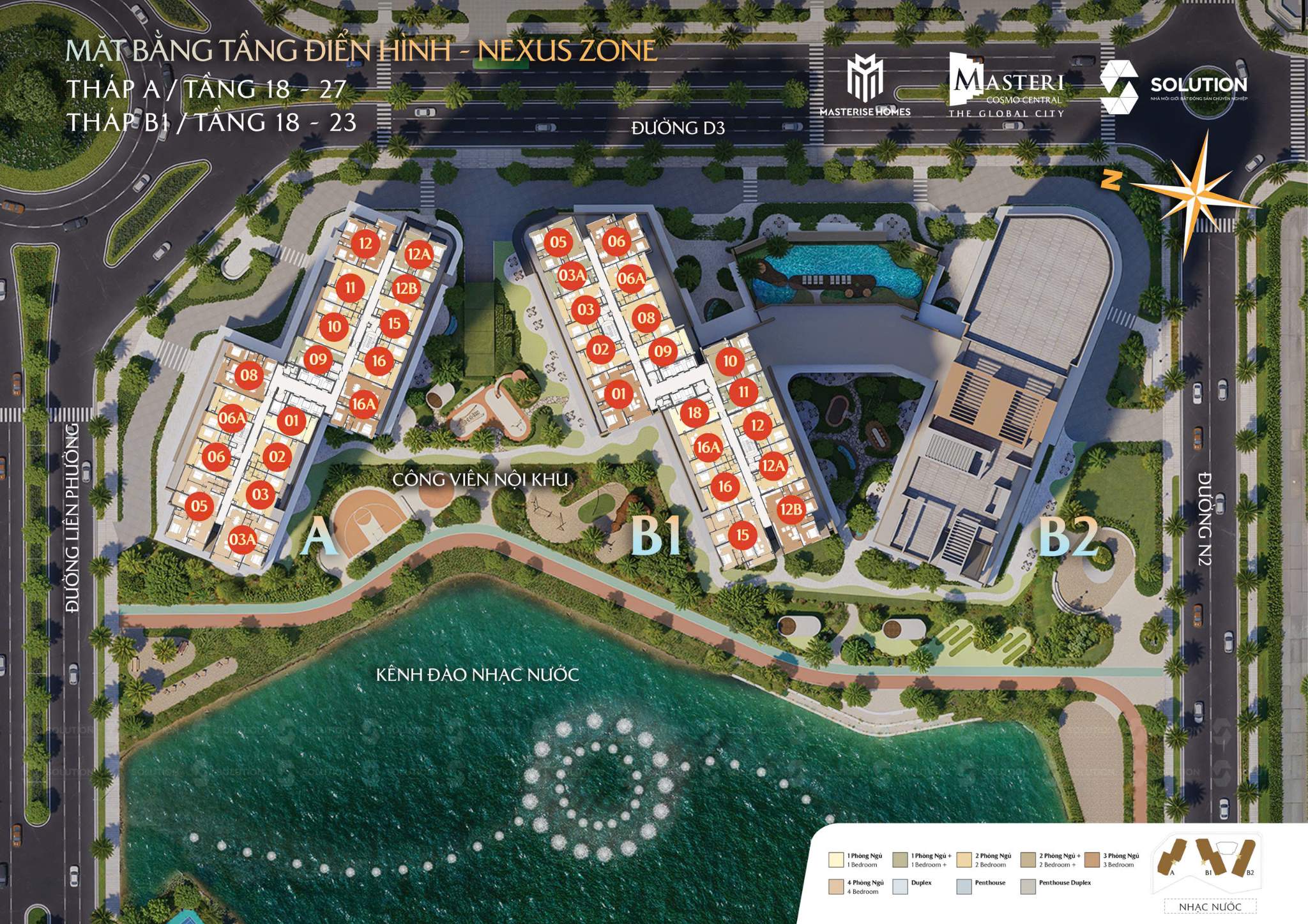Giỏ hàng căn đẹp Masteri Cosmo Central - Nexus Zone mới nhất