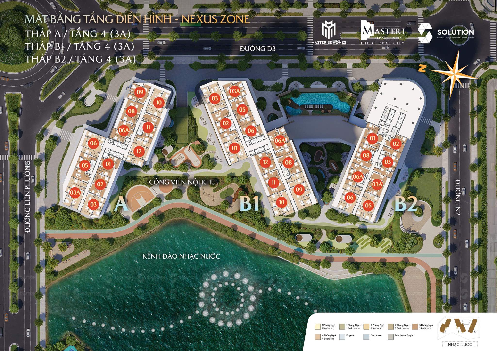 Giỏ hàng căn đẹp Masteri Cosmo Central - Nexus Zone mới nhất