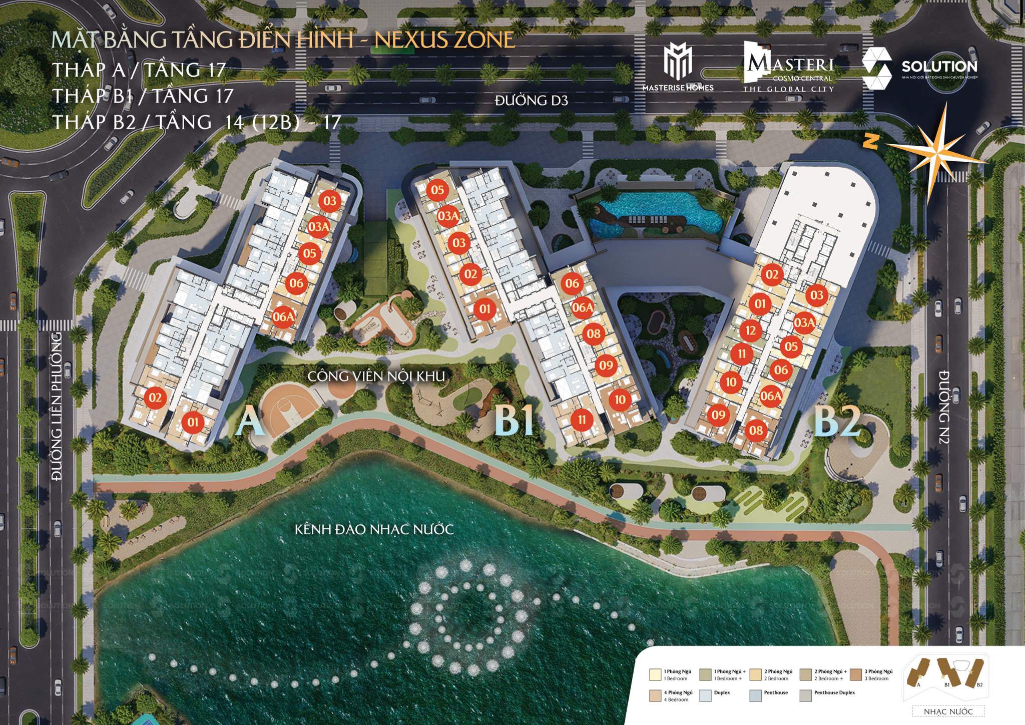 Giỏ hàng căn đẹp Masteri Cosmo Central - Nexus Zone mới nhất