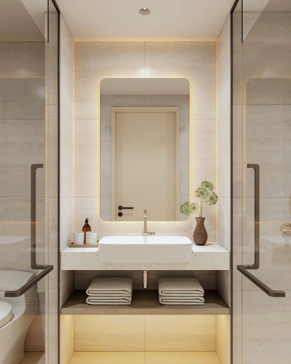 Mặt bằng bố trí nội thất căn hộ Studio 35m2 tối ưu công năng sử dụng.