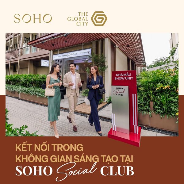 SOHO Social Club nổi bật với thiết kế mở, sẵn sàng chào đón các cộng đồng sáng tạo và giao thương.