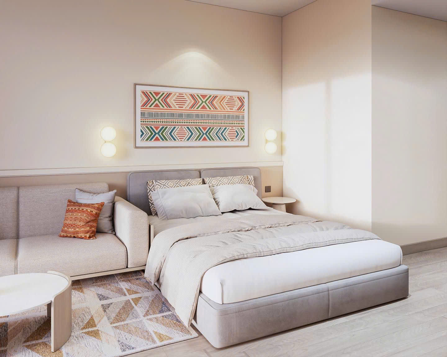 Phối cảnh tổng thể tòa tháp căn hộ Studio tại phân khu The Onsen dự án Charmora City