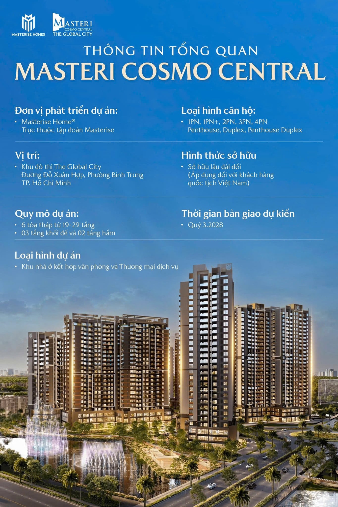 Thông tin tổng quan Masteri Cosmo Central