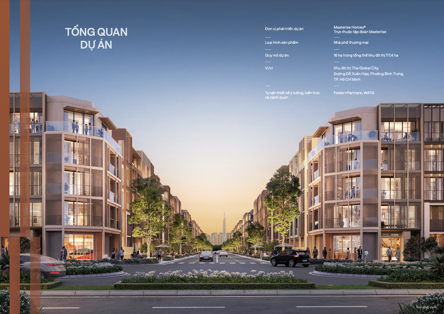 Nhịp sống kinh doanh thương mại về đêm tại khu phố SOHO The Global City.