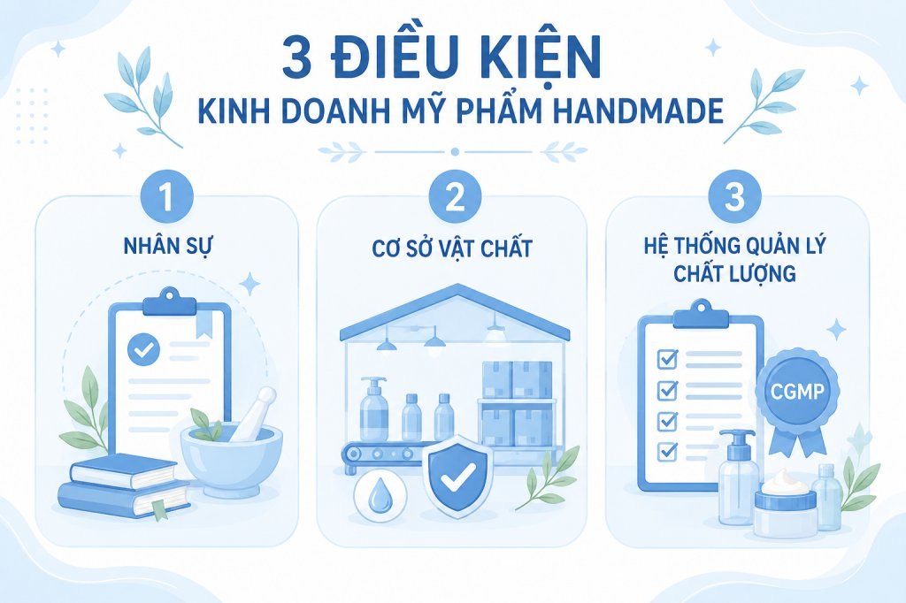 Cơ sở sản xuất mỹ phẩm handmade đạt tiêu chuẩn
