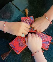 vòng tay handmade, vòng tay ngũ sắc, chỉ đỏ may mắn, quà tặng 1/6