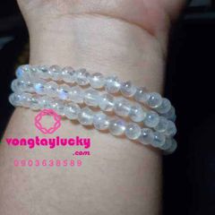 đá mặt trăng, chuỗi đeo tay mệnh kim, đá moonstone