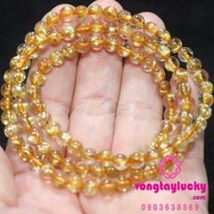 thạch anh tóc vàng, chuỗi quấn tay 4 vòng