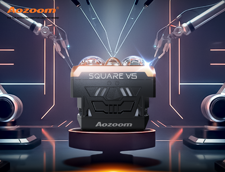 Bi-LED projector headlights use a built-in LED module and lens for better beam control.