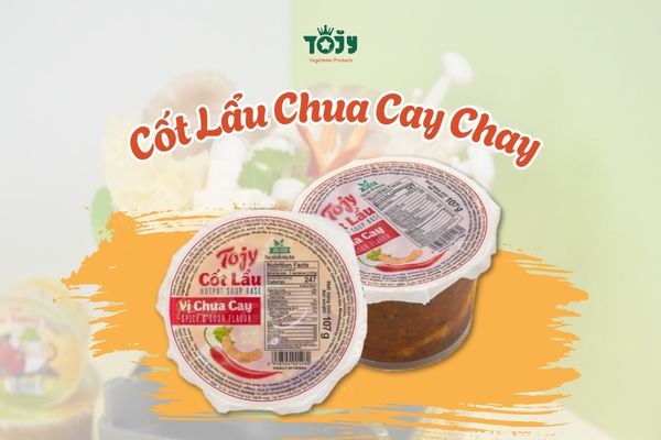 Nước cốt lẩu chua cay chay thơm ngon, dậy vị