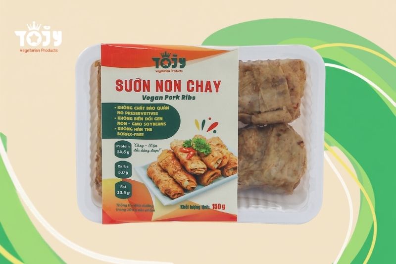 Miếng sườn non chay TOJY 150g dai ngon hấp dẫn