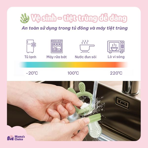 Dễ dàng tiệt trùng và vệ sinh Túi nhai