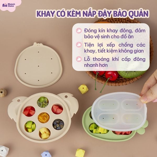 Khay trữ đông có kèm nắp đậy bảo quản