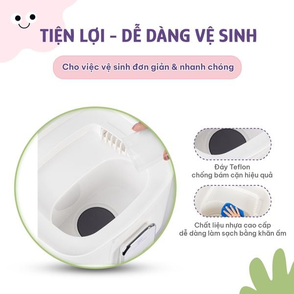 Máy tiệt trùng Mama’s Choice dễ dàng vệ sinh