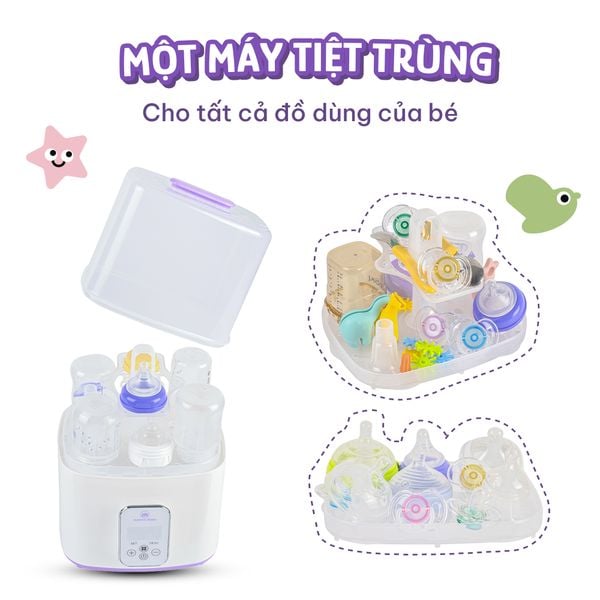 Một máy tiệt trùng cho tất cả đồ dùng của bé