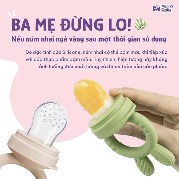 Núm nhai có thể ngả màu do các thực phẩm có màu đậm