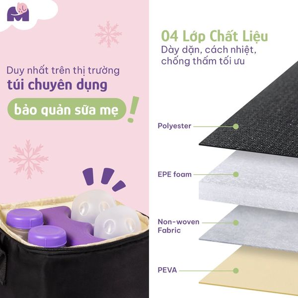 Túi đá khô với 4 lớp chất liệu dày dặn
