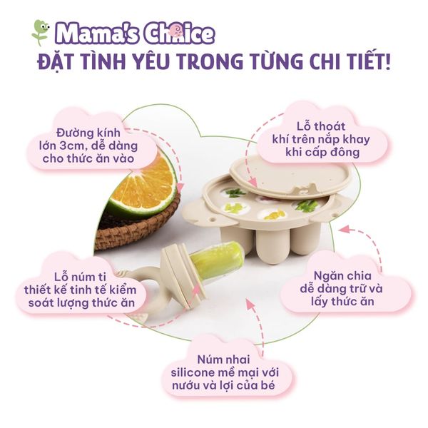 Túi nhai giúp bé ăn dặm dễ dàng - không sợ hóc