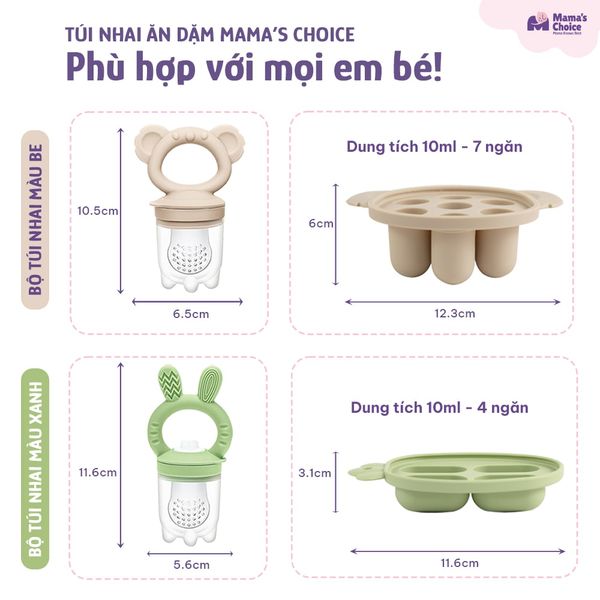 Túi nhai phù hợp với mọi em bé