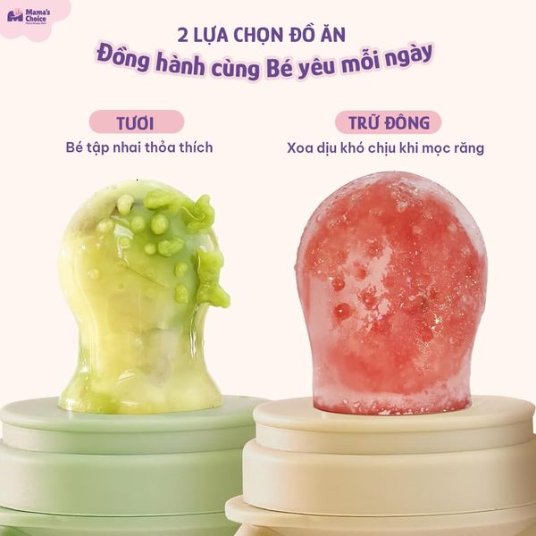 Túi nhai với 2 lựa chọn đồ ăn cho Bé
