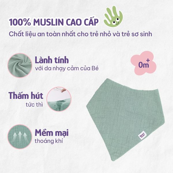 Yếm vải 100% muslin cao cấp