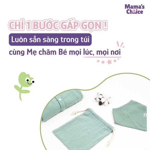 Yếm vải gọn nhẹ dễ dàng mang theo