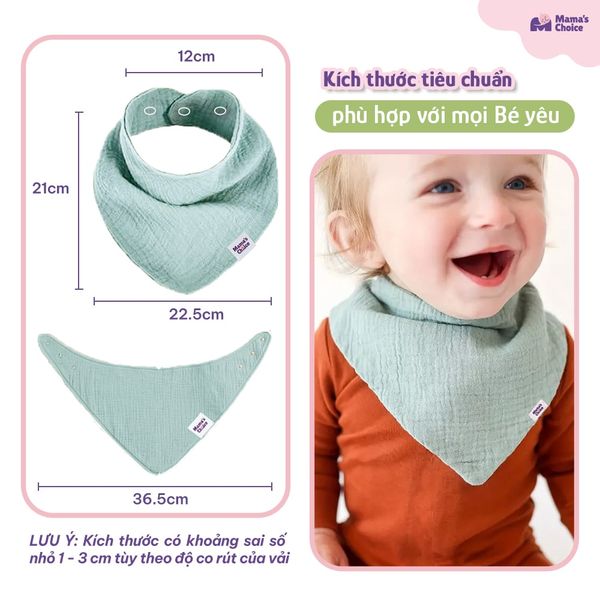 Yếm vải thiết kế hình tam giác phù hợp với bé