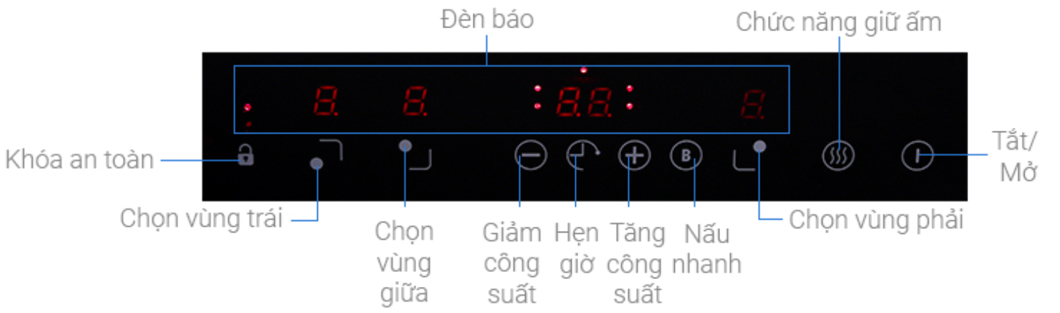 Bếp từ Hafele HC-IS773EA được trang bị bảng điều khiển cảm ứng chạm (Touch Control) hiện đại