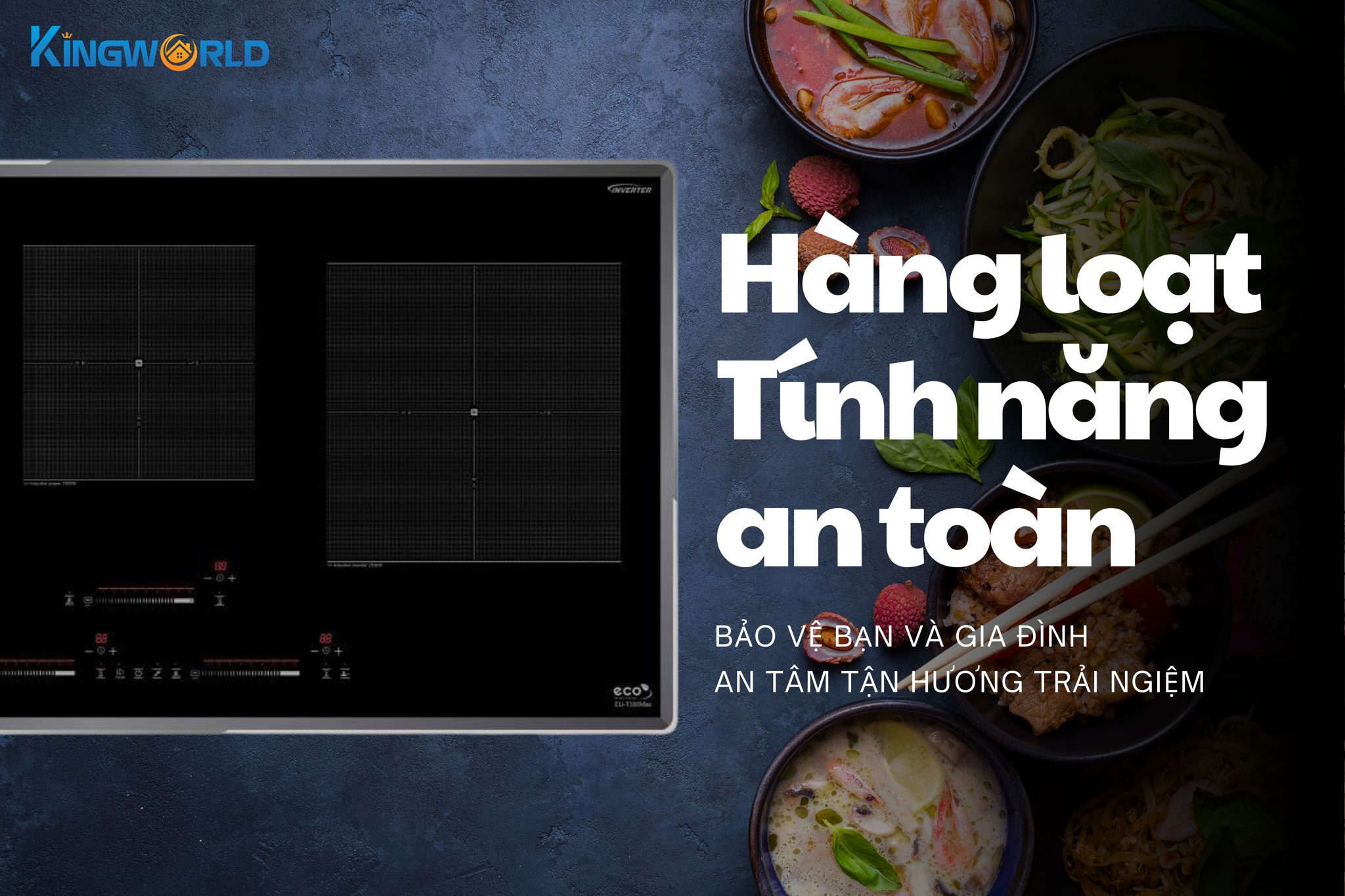 Hàng loạt tính năng an toàn được trang bị trong bếp từ